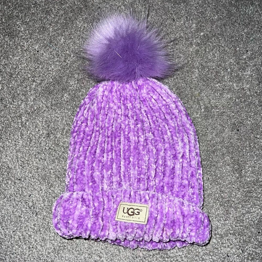 Purple Ugg Chenille Beanie